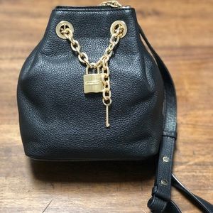 Michael Kors Hadley MD Leather Drawstring Bag